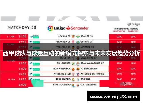 西甲球队与球迷互动的新模式探索与未来发展趋势分析